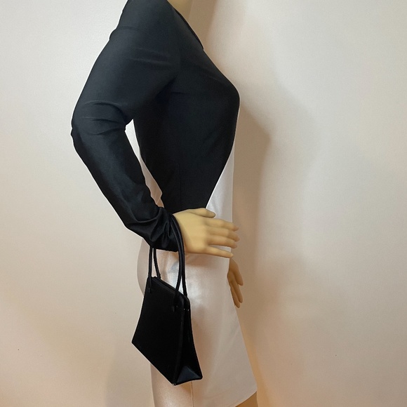 Mod sixties black white one sleeved sheath dress! - Picture 15 of 15
